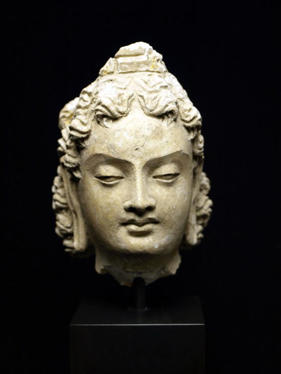ガンダーラ美術 菩薩頭部 ハッダ