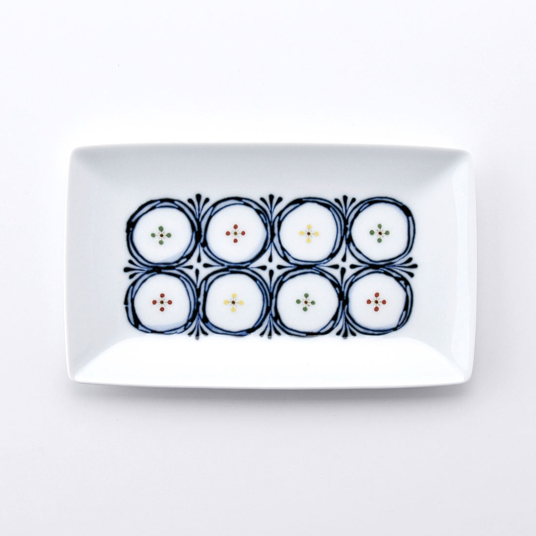 丸紋つなぎ 長角皿(大) | 白山陶器直営オンラインストア