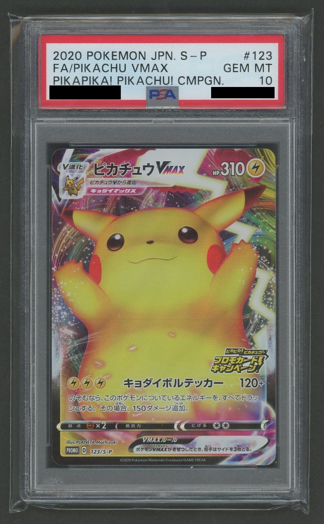 ピカチュウvmax psa10 PIKACHU VMAX #123 Pikachu VMAX 2020 Pokémon