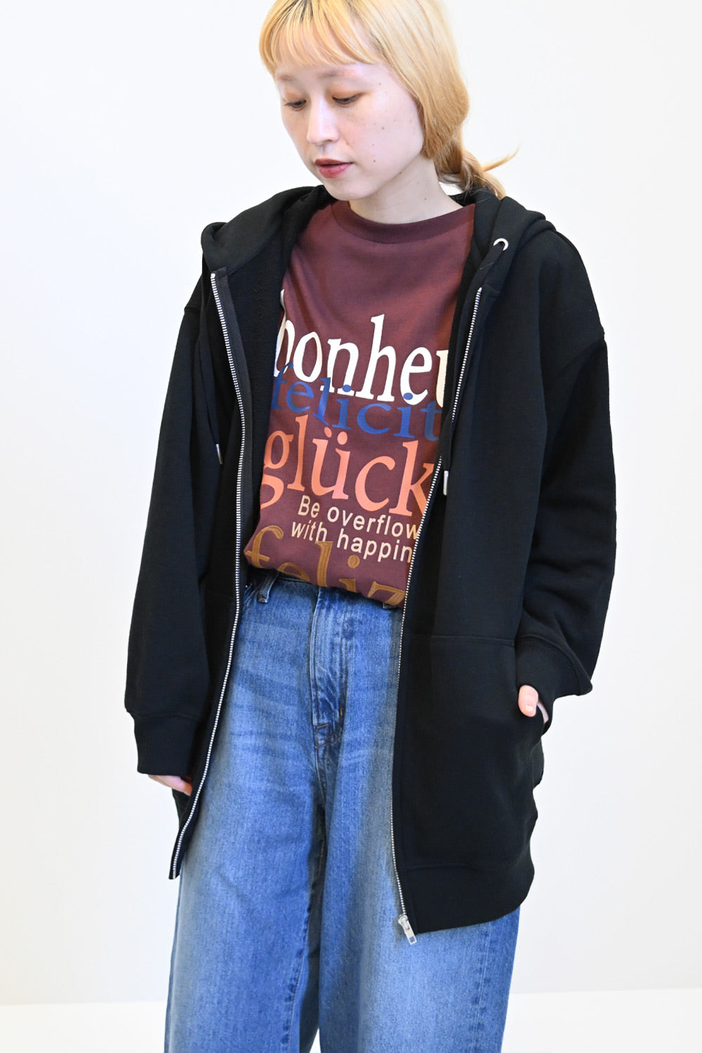 ≪SALE≫OE裏毛ゆったりzipパーカー – HEART MARKET