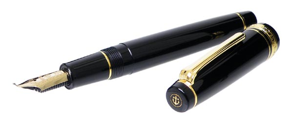 長刀 透明×ゴールド ふでDEまんねん NAG 万年筆 デモンストレーター