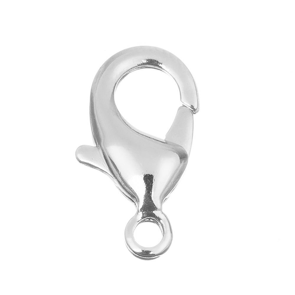 15mm Silver Lobster Clasp 10/pk – i-Bead Inc.