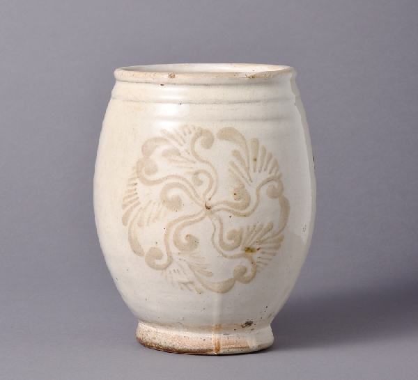 中国 釉里紅 四足水注 扁壷 M 7325C 中国 釉里紅 四