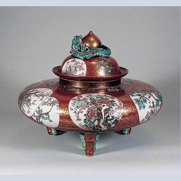 香爐 「九谷庄三」作 N o72 香爐 「九谷庄三」作 N o72 香爐「九谷庄三