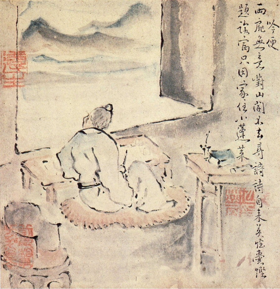 真景図 富士人物図 池 大雅 池大雅 南画家 古昔庵好斎