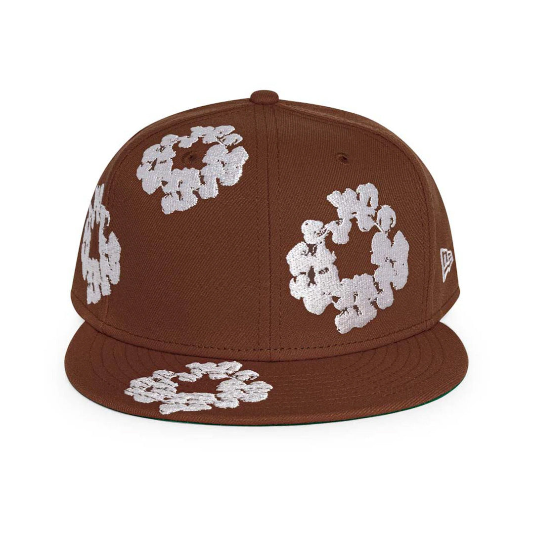 Denim Tears New Era Cotton Wreath 59/50 Cap Brown | Kenshi