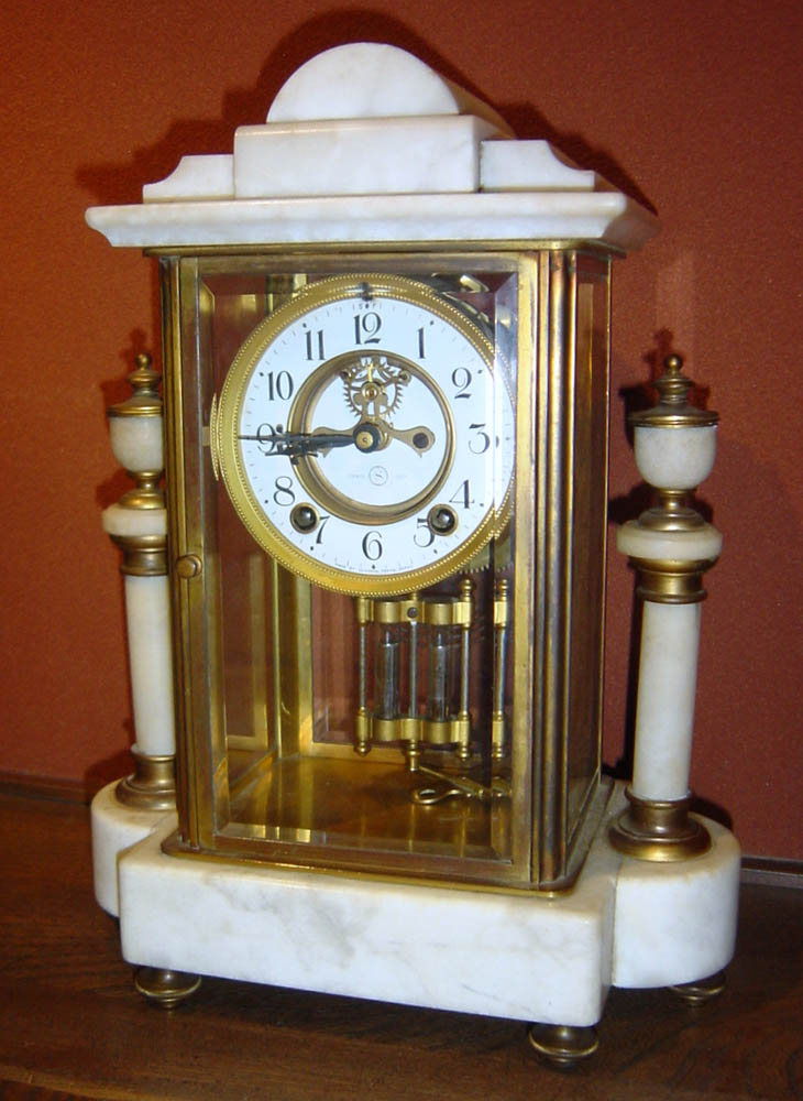 ジャンク・不動品】精工舎 TRADE MARK 8 DAY 置時計 アールデコ