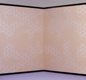 AJ45 風呂先屏風 柾矢羽網代 利休梅 リバーシブル 未使用 美品紙箱 茶道具