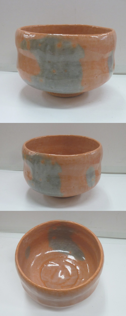 S910茶碗『のんこう写鳳林』『赤茶碗』『伊東桂楽 造』共箱茶道具