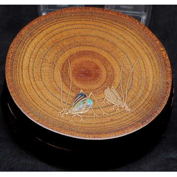 欅材旅香合 螺鈿龍蒔絵香合 欅材旅香合 螺鈿龍蒔絵香合