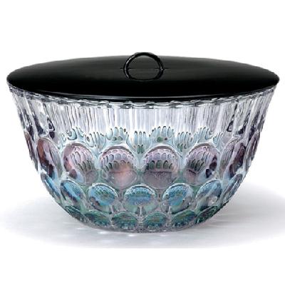 ガラス水指 孔雀紋【販売】-茶道具は京都しみず孔昌堂