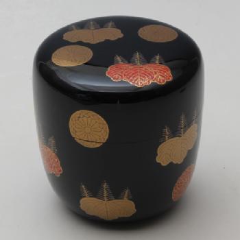 古美術 中次 螺鈿 高台寺 棗 長寛造 共箱 茶道具