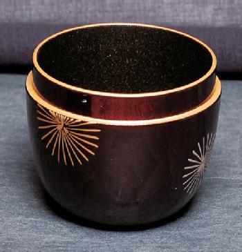 溜塗中棗 唐松蒔絵【販売】-茶道具は京都しみず孔昌堂