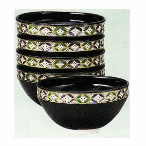 数茶碗 天目型 黒仁清 七宝 十客入【販売】-茶道具は京都しみず孔昌堂