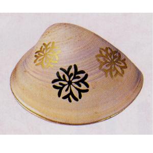 蛤香合 海松絵 淡々斎好写【販売】-茶道具は京都しみず孔昌堂