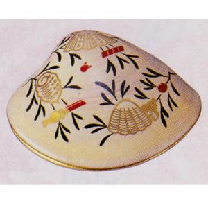 蛤香合 海松貝絵 了々斎好写【販売】-茶道具は京都しみず孔昌堂