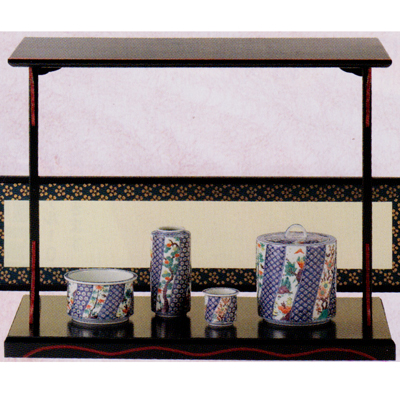 及台子 青漆爪紅 宗旦好写【販売】-茶道具は京都しみず孔昌堂