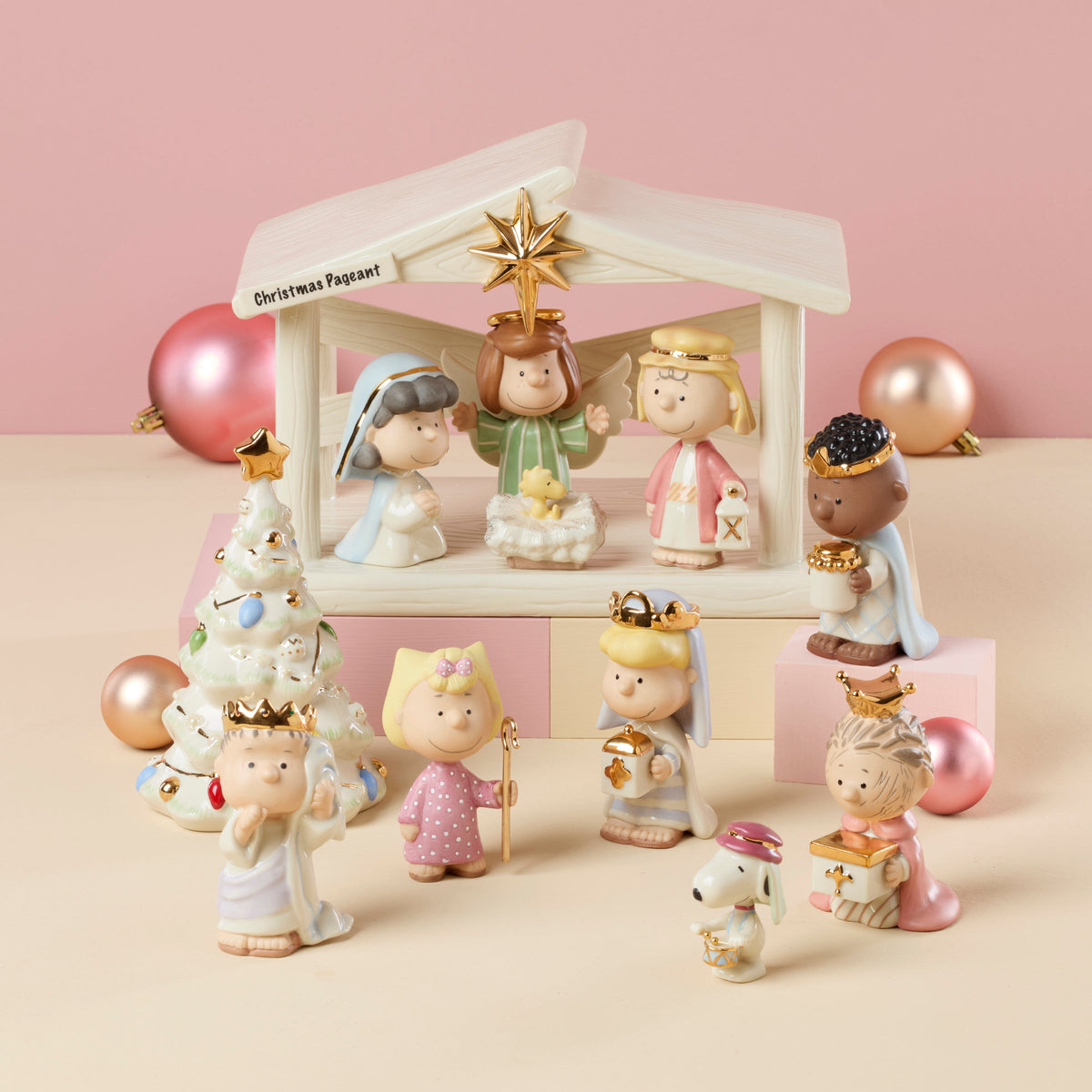The Peanuts Christmas Pageant 12-Piece Figurine Set – Lenox