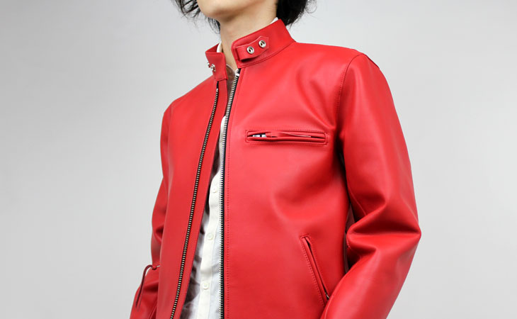 革ジャンスタンド襟シングルライダースⅡ、革製品ならレザーハウス