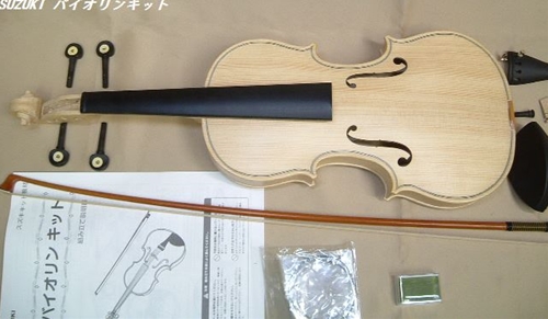 リンツ楽器 / スズキ楽器 バイオリン組立キット KGV-544 弓付き
