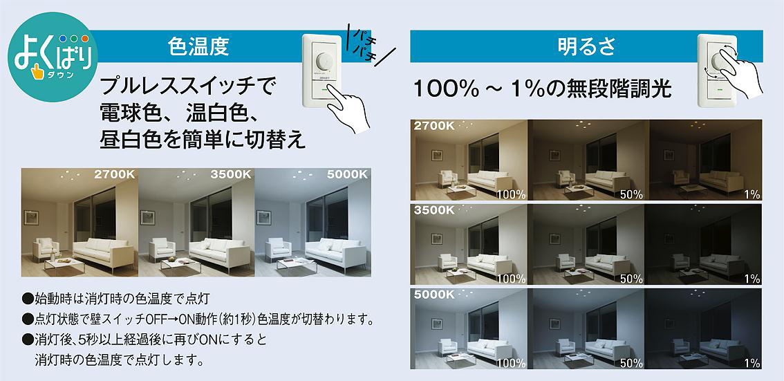 こうき様用大光電機 DDL-4809FWG✖️4台調光、光色、色温度変更可能