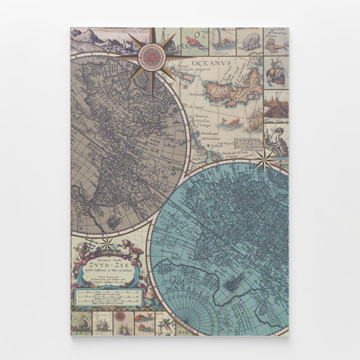 古ちず】A5ノート/アーティスティック 装飾｜地図グッズ｜Map Design