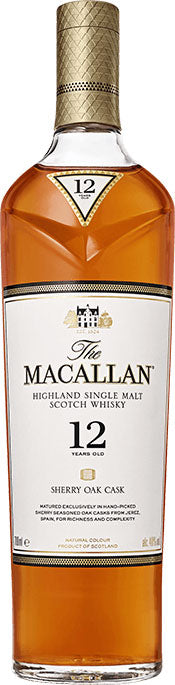 The Macallan Sherry Oak 12 Year Old Single Malt Whisky 750ml