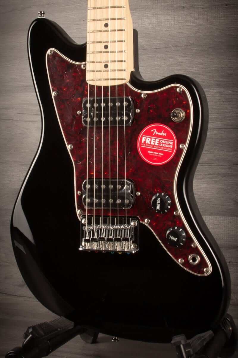 Squier Mini Jazzmaster HH Black Guitar | MusicStreet