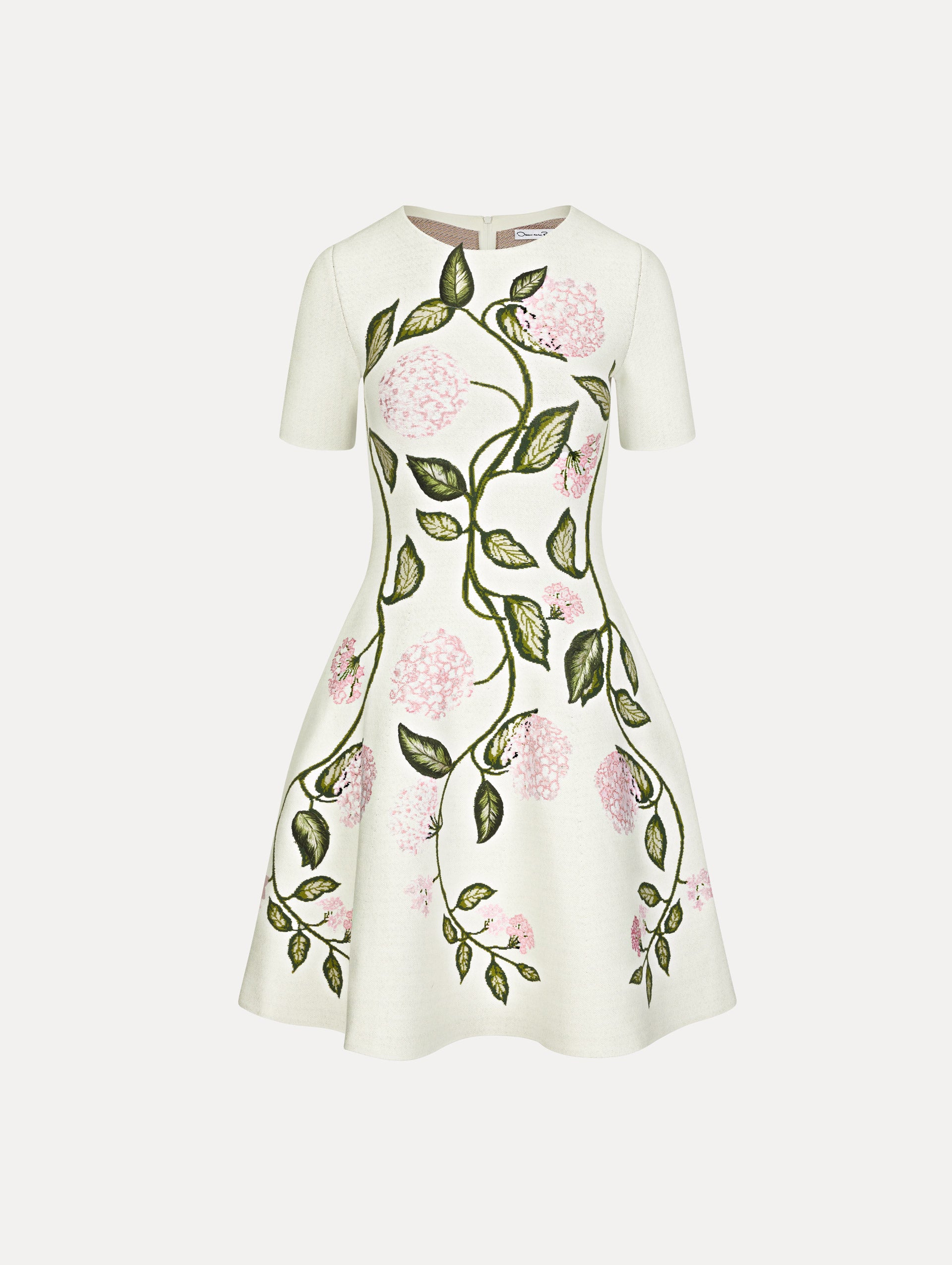 Porcelain Flower Jacquard Dress