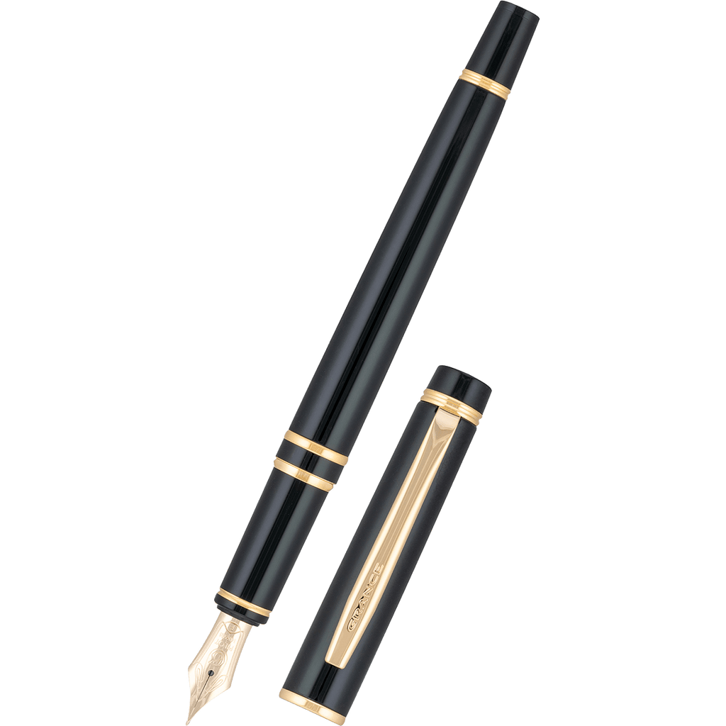 Pilot Grance Fountain Pen - Black - 14K