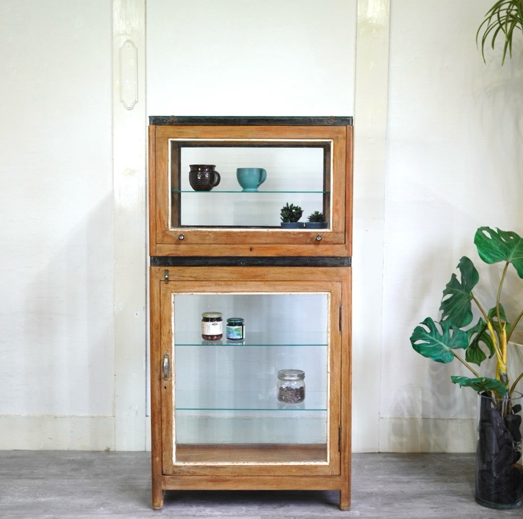 ショーケース ガラスケース 棚 レトロ 昭和 ヴィンテージ ビンテージ