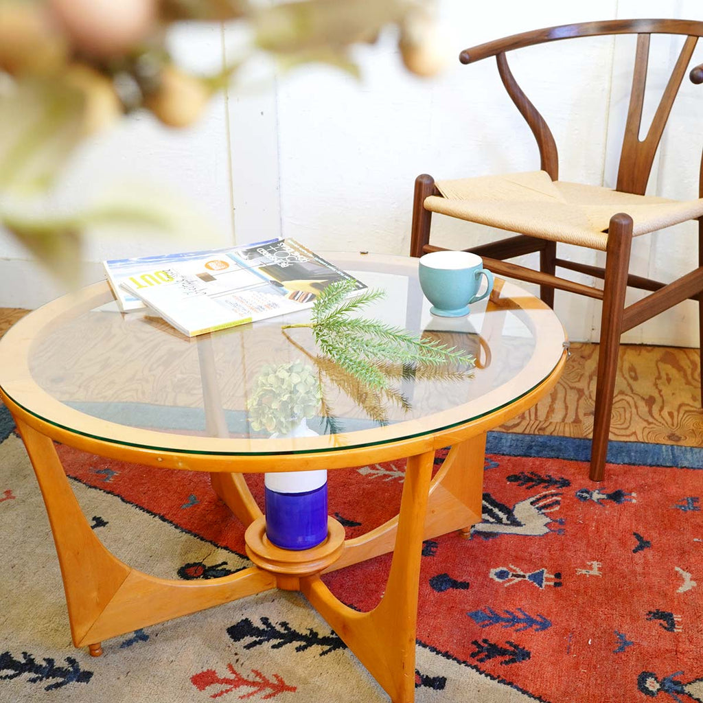 ガラステーブル サイドテーブル クローム スペースエイジ ミッド