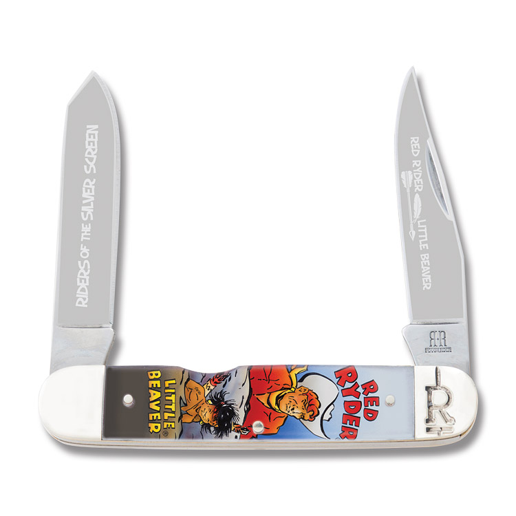 Red Ryder Riders of the Silver Screen 2 Blade Pocketknife - Rough