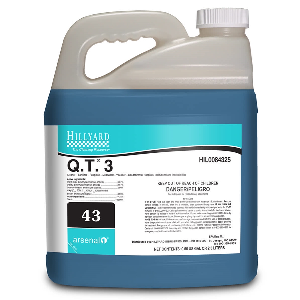Hillyard, Arsenal One, Q.T. 3 Disinfectant Cleaner #43, 2.5 L, each