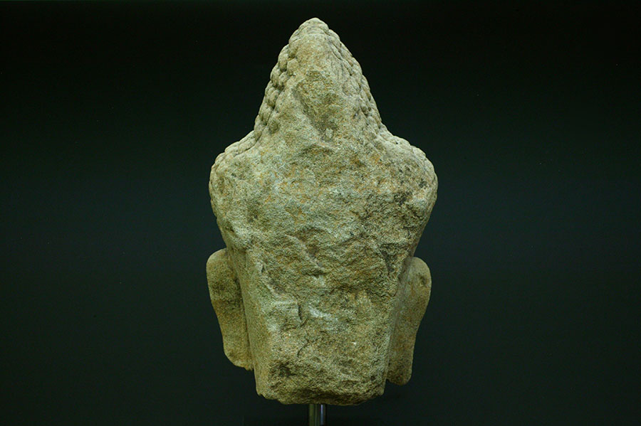 カンボジア クメール 釈迦（？）の砂岩頭部像 古代美術: SEMBA ART