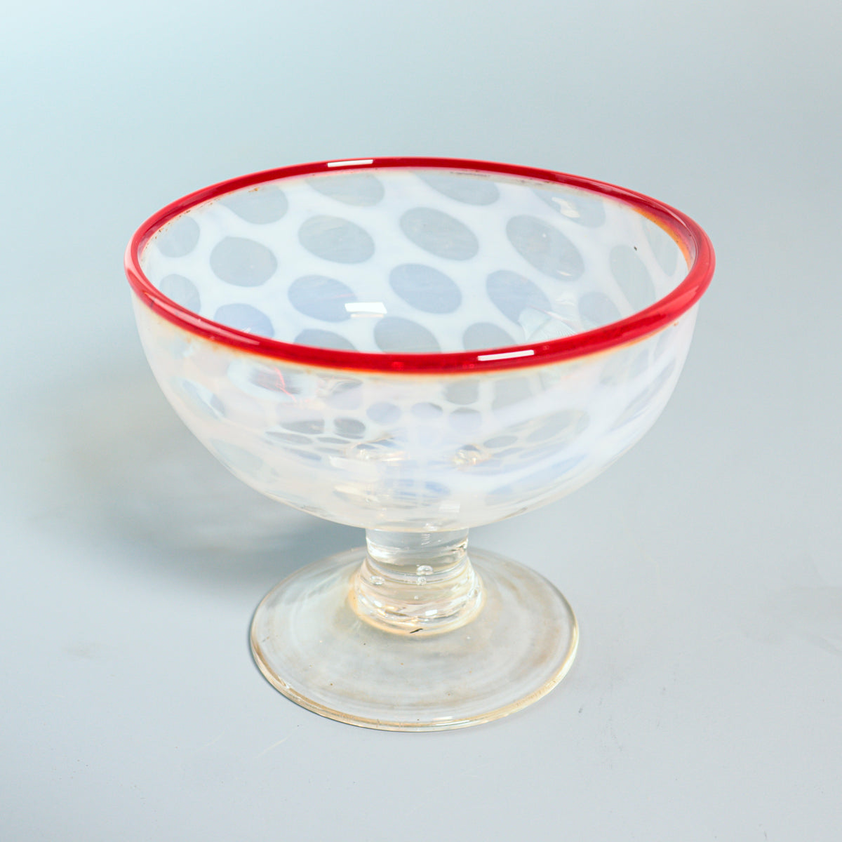 Y2679-2 大正ガラス 深鉢型マーブル渦文 氷コップ 和硝子 ＃6 Y2679-2