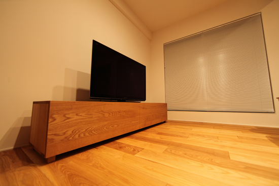 無垢材テレビ台 旭川家具 ナラ天然木