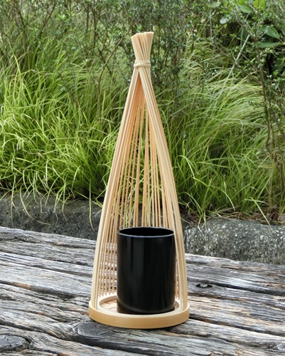 駿河竹千筋細工 竹心坊 伝統工芸品 盆 菓子器 花器 花