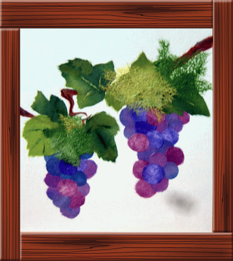 しゅんこうちぎり絵作品フランスボルドーの葡萄