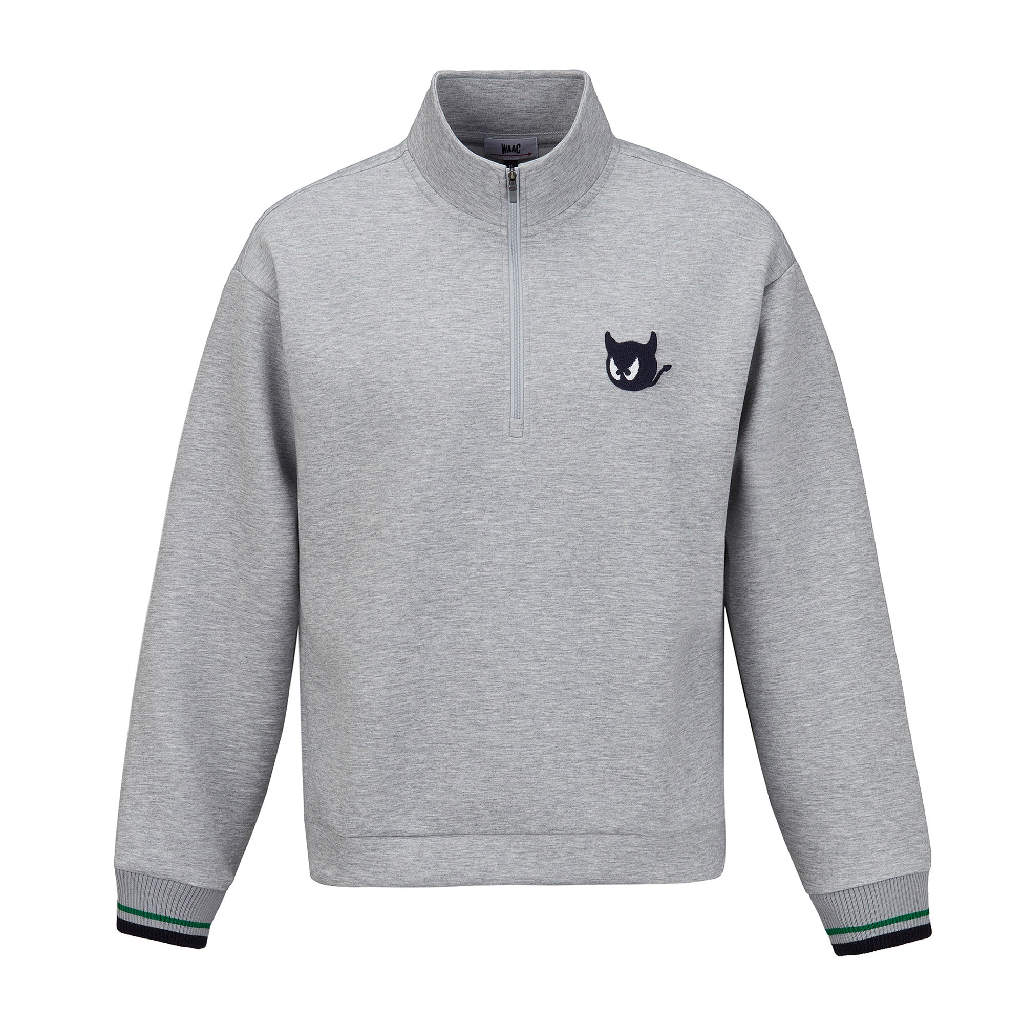 PEOPLE1 スウェット ハーフジップ ポップアップ グレー Mサイズ PEOPLE