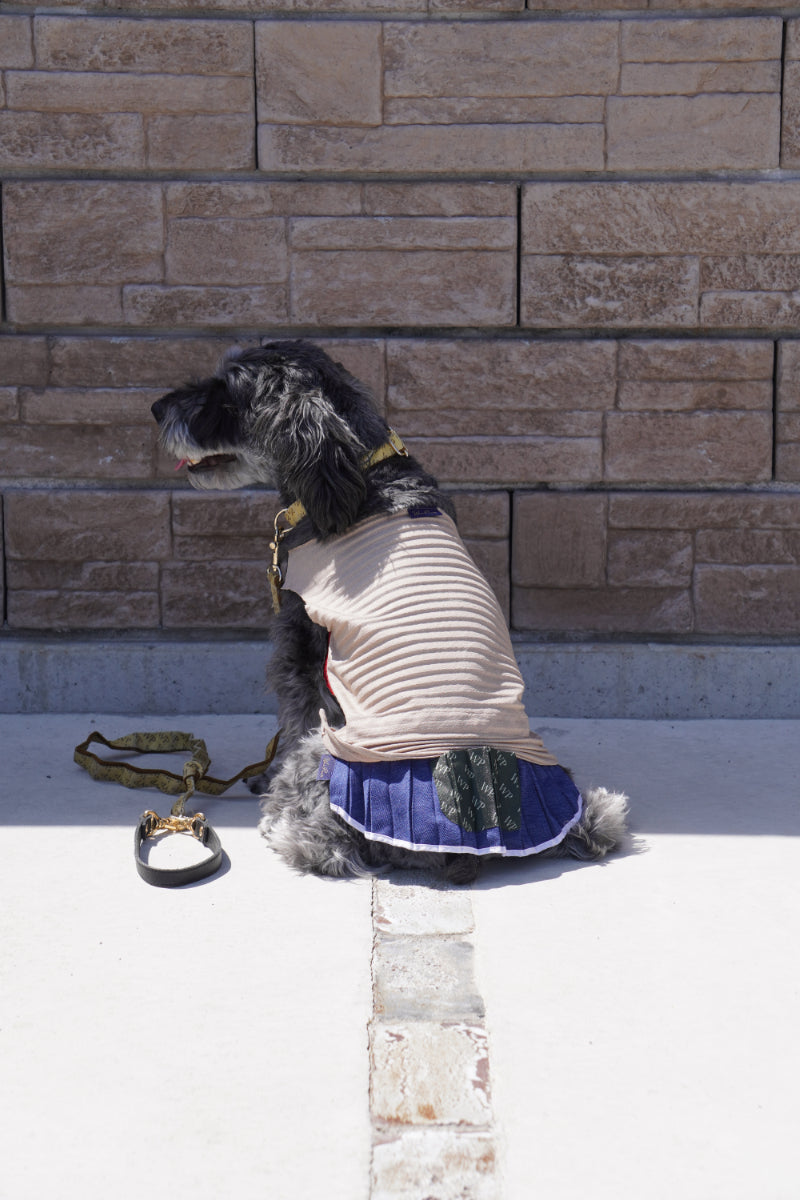 犬服 ドッグウェア リネン風プリーツタンクトップ dog wear – Wan