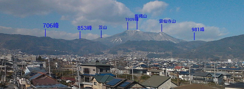 北陸・長野新幹線 2016/1/1 - 山からの眺望