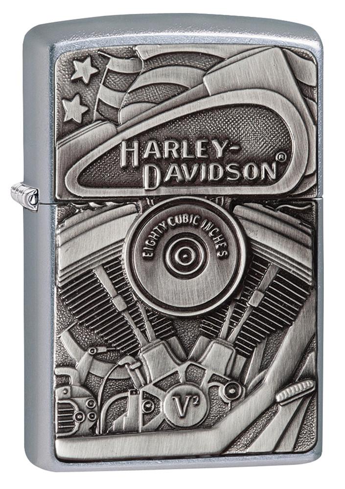 Harley-Davidson® Engine Surprise Emblem Chrome Lighter – Zippo