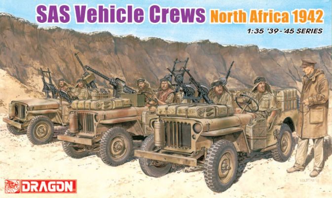 6682 - 1/35 SAS Vehicle Crews North Africa 1942 - Dragon Plastic