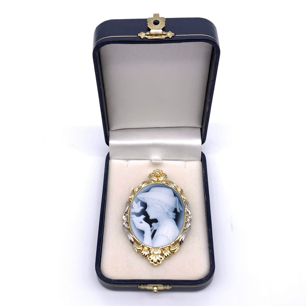 F.W.Klein カメオ天然石 k18ペンダント&ブローチ 総重量8g 【公式通販】