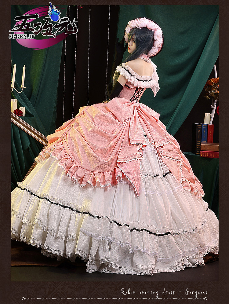 三分妄想 黒執事 コスプレ シエル 豪華セット 女装 駒鳥 お嬢様ドレス