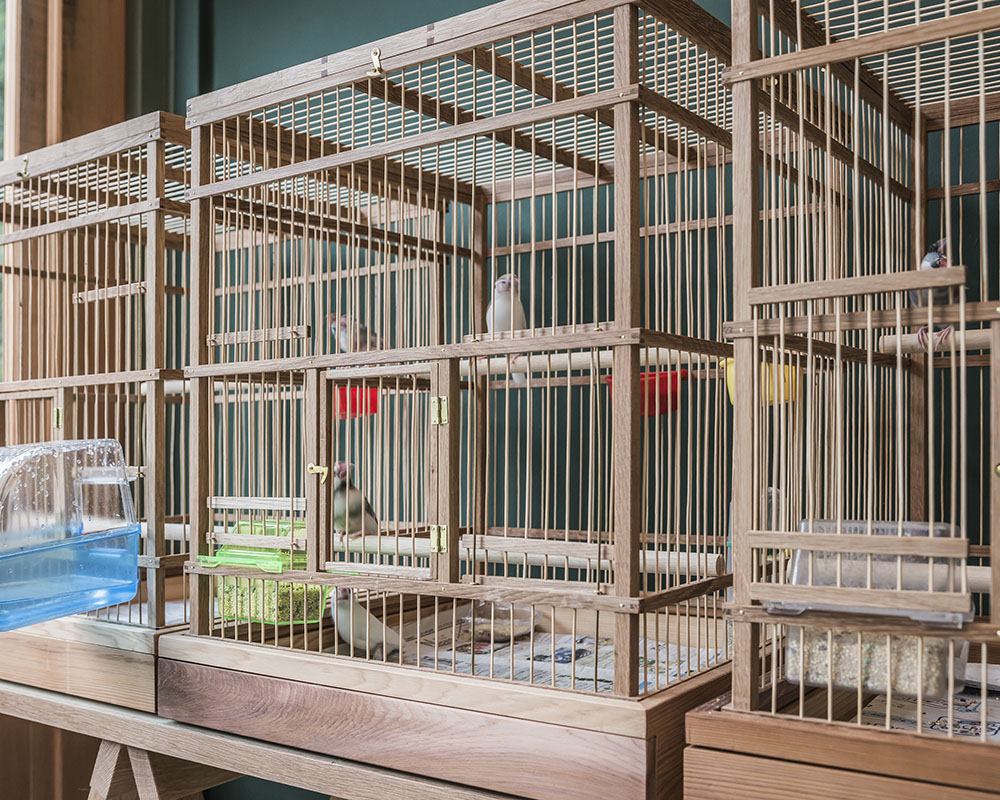 木と竹でできた鳥かご | 森重生活用品店