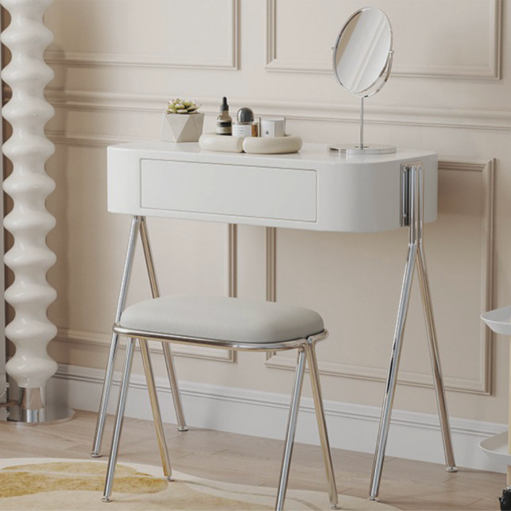 ホワイトドレッサー デスクのみ 訳あり品 写真をご確認 J206-02