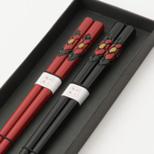 藤井漆工］村上堆朱 夫婦箸 らいもん - 古希プレゼント｜古希祝い専門