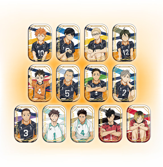 ハイキュー！！スクエア缶バッジセット BOX オフショット×カラーセット